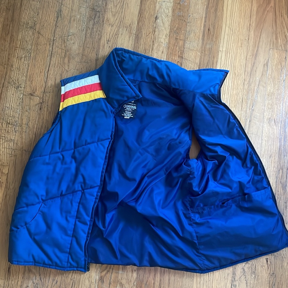 Vintage Altra puffer vest, blue, made in Boulder CO
